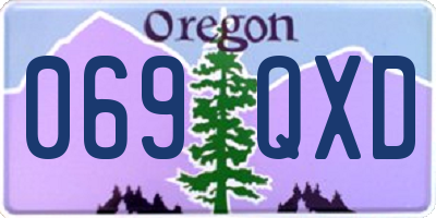OR license plate 069QXD