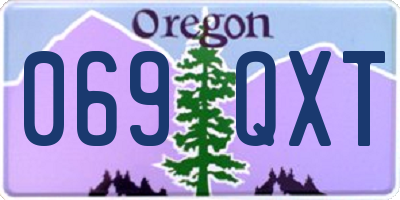 OR license plate 069QXT