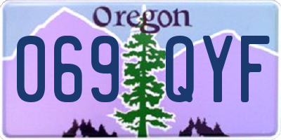 OR license plate 069QYF