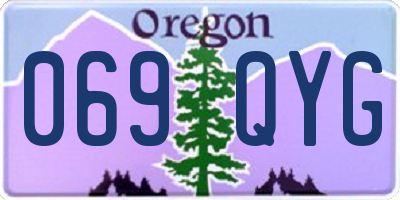 OR license plate 069QYG