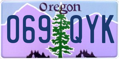 OR license plate 069QYK