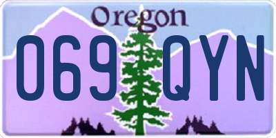 OR license plate 069QYN