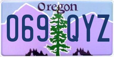 OR license plate 069QYZ