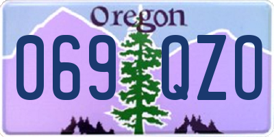 OR license plate 069QZO