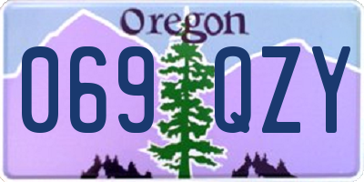 OR license plate 069QZY