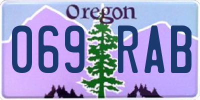 OR license plate 069RAB
