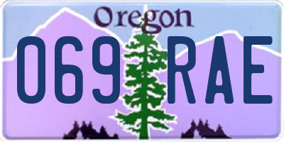 OR license plate 069RAE