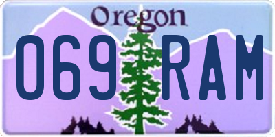 OR license plate 069RAM
