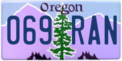OR license plate 069RAN