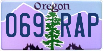 OR license plate 069RAP