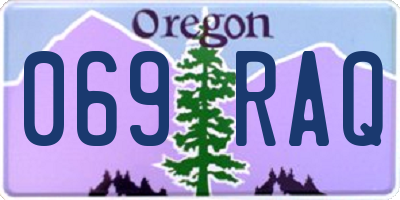 OR license plate 069RAQ