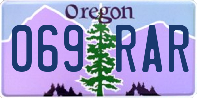OR license plate 069RAR