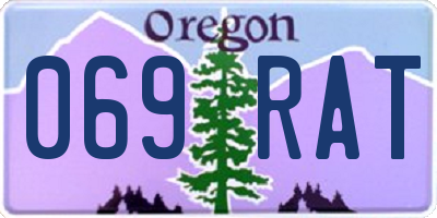 OR license plate 069RAT