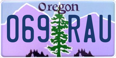 OR license plate 069RAU