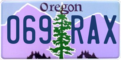 OR license plate 069RAX
