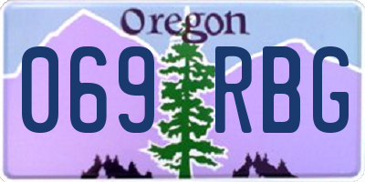 OR license plate 069RBG
