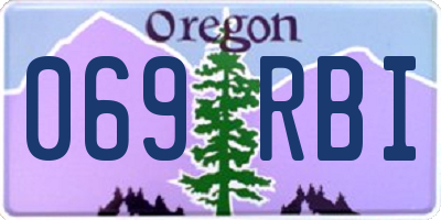 OR license plate 069RBI