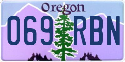 OR license plate 069RBN