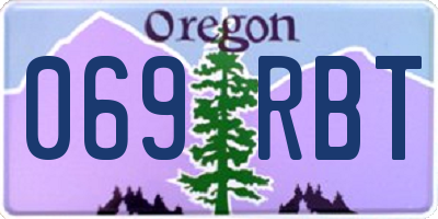 OR license plate 069RBT
