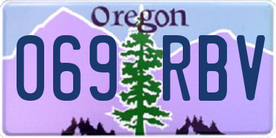 OR license plate 069RBV
