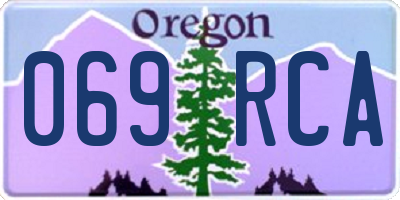 OR license plate 069RCA