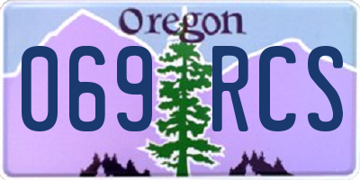 OR license plate 069RCS