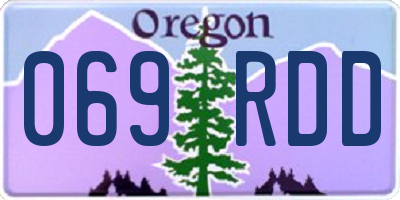 OR license plate 069RDD