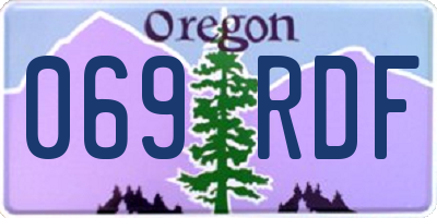 OR license plate 069RDF