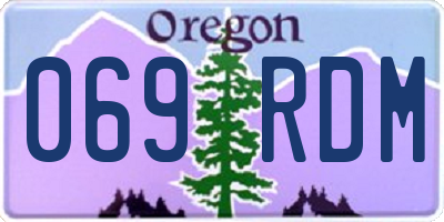 OR license plate 069RDM
