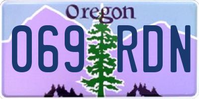 OR license plate 069RDN