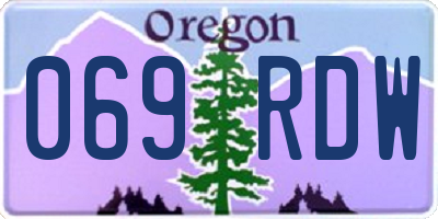 OR license plate 069RDW