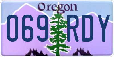 OR license plate 069RDY