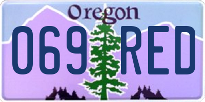 OR license plate 069RED