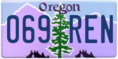 OR license plate 069REN