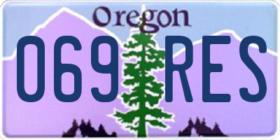 OR license plate 069RES