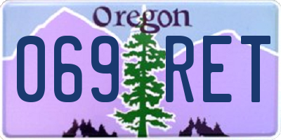 OR license plate 069RET