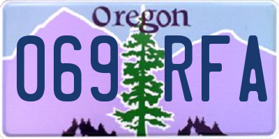 OR license plate 069RFA