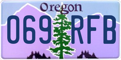 OR license plate 069RFB