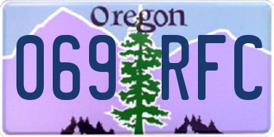 OR license plate 069RFC