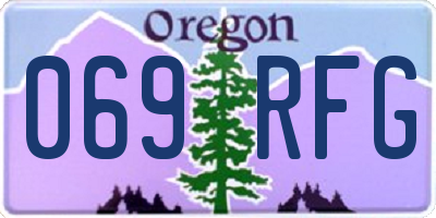 OR license plate 069RFG