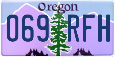 OR license plate 069RFH
