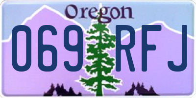 OR license plate 069RFJ