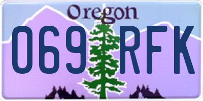 OR license plate 069RFK