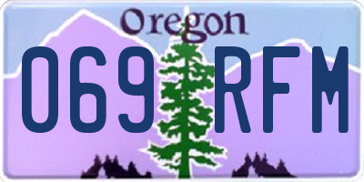 OR license plate 069RFM