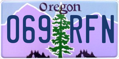OR license plate 069RFN