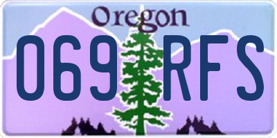 OR license plate 069RFS
