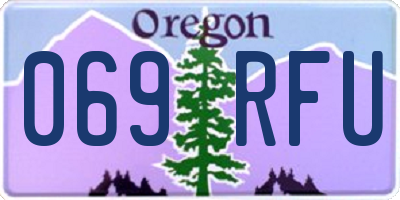 OR license plate 069RFU