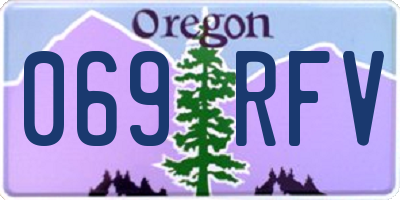 OR license plate 069RFV