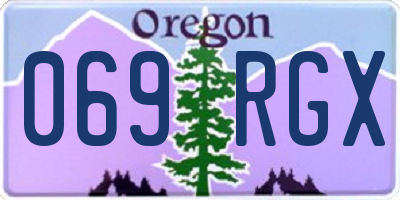OR license plate 069RGX