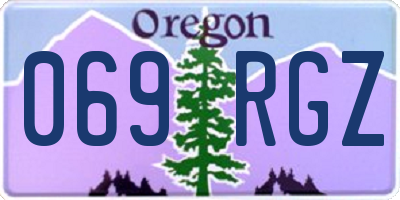 OR license plate 069RGZ